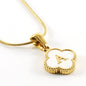 Lucky Clover Stainless Steel Pendant Necklace