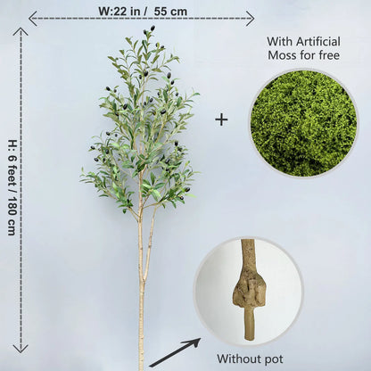 65-200CM Artificial Olive Plant tree High Branches Faux plant Plastic Leaf  Ornamental indoor Artificial Plant for Home Decor