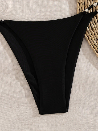 Bead Chain Cut Out two piece swimsuit