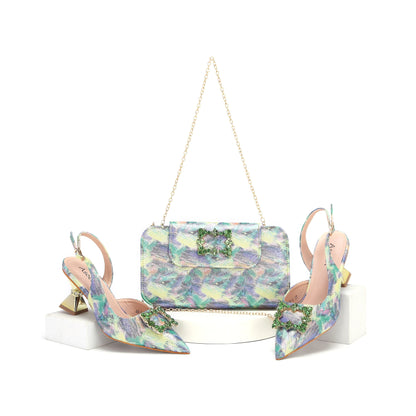 Women Shoes and Bags To Match Set Italy Party Pumps HWS1-11
