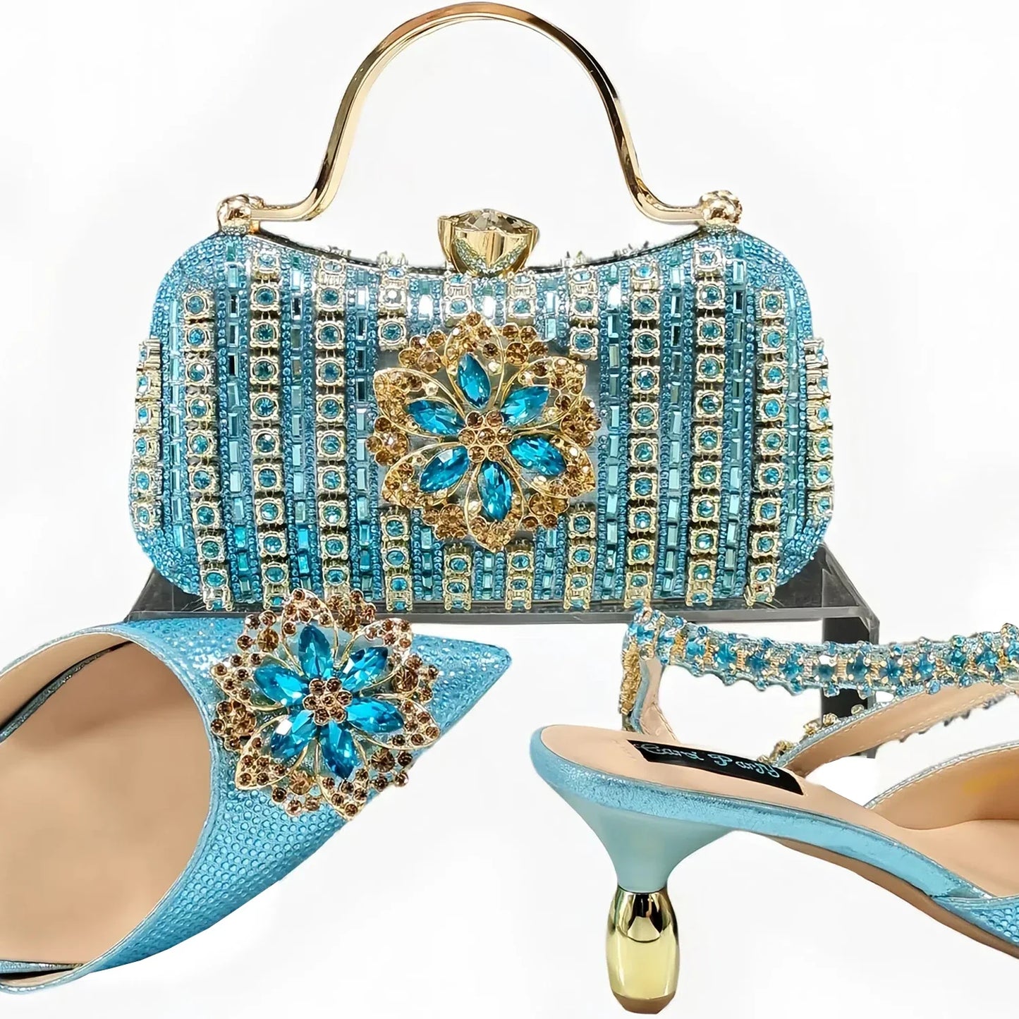 Lastest Italian Ladies Shoes with Matching Bag Set HKK1-6