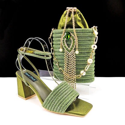 Lastest Italian Design Ladies Shoes with Matching Bag Set  HJJ1-23