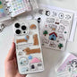Cute Funny Pink Bear Illustration Transparent Case
