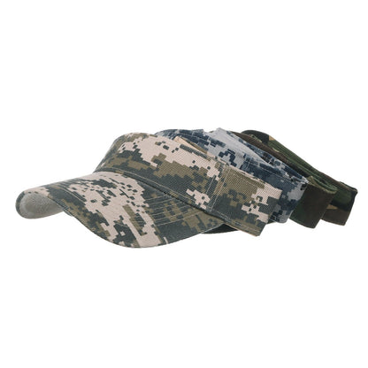 Camouflage Breathable Sun Hats Women Adjustable Visor UV Protection Tennis Running Sunscreen Hat