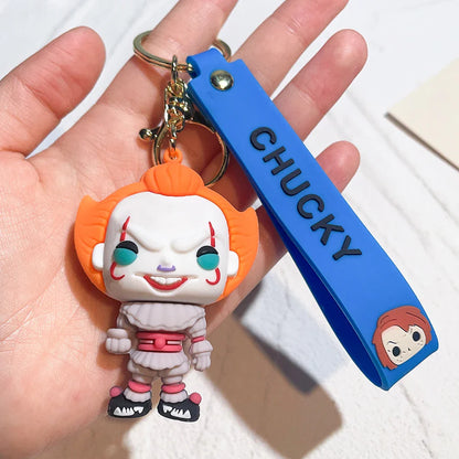 Horror Movie a Nightmare on Elm Street Keychain Cosplay Horror Halloween Party Accessories Gifts Cartoon Pendant Keyrings