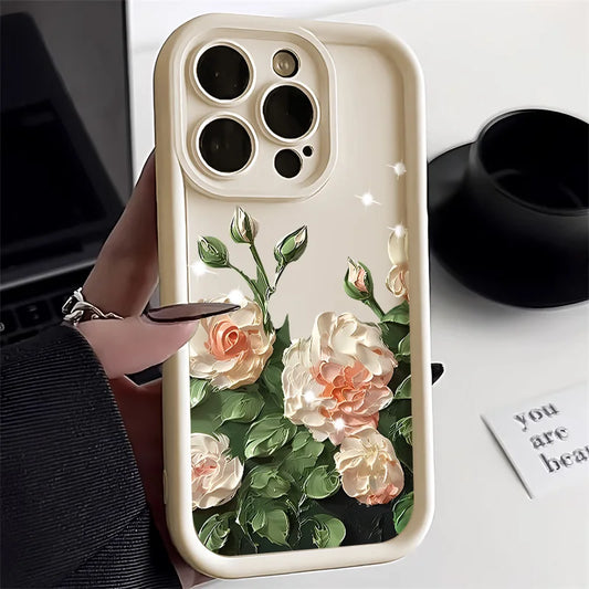 Crystal Rose Flower Phone Case