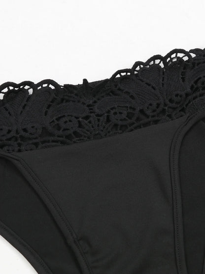 Halle Black Lace Three Piece swimsuit