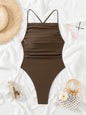 Lacy one piece swimsuit
