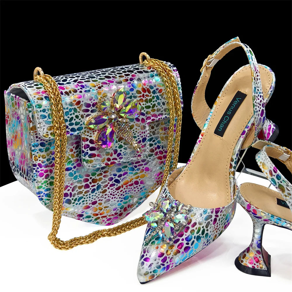 Italian Fuchsia Shoes And Bag Sets HDF1-7