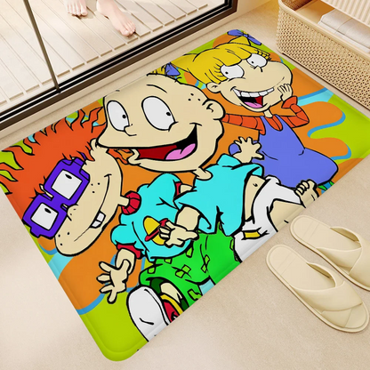 R-Rugrats Hallway Carpet Non-Slip Laundry Room Mat Laundry Decor Balcony Child Living Room Toilet Rug