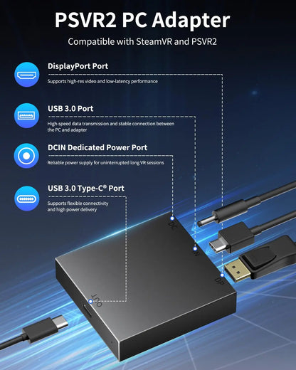 AOLION For PS5 VR2 PC Converter PS VR2 PC Adapter Kit PC Adapter