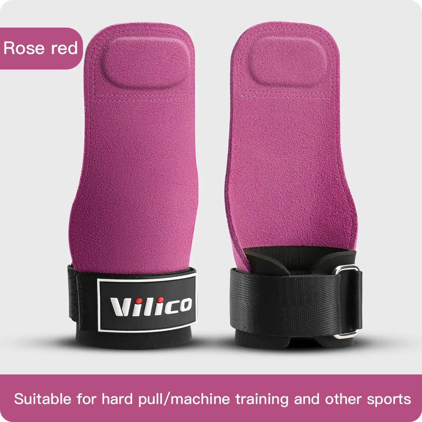 Gym Grips For Men Women Cowhide Palm Guards Weightlifting Fitness Workout Gloves Grips with Wrist Wraps Training Equipment