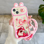 Cute Cartoon Pink Disney Winnie Pooh Lotso Bear Slide Camera Protection Phone Case