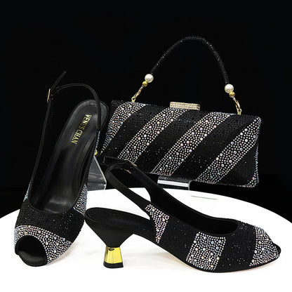 New Arrival Wedding Shoes and Bag Set HTY1-26
