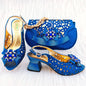 New Arrival African Wedding Shoes and Bag Set HGY1-46