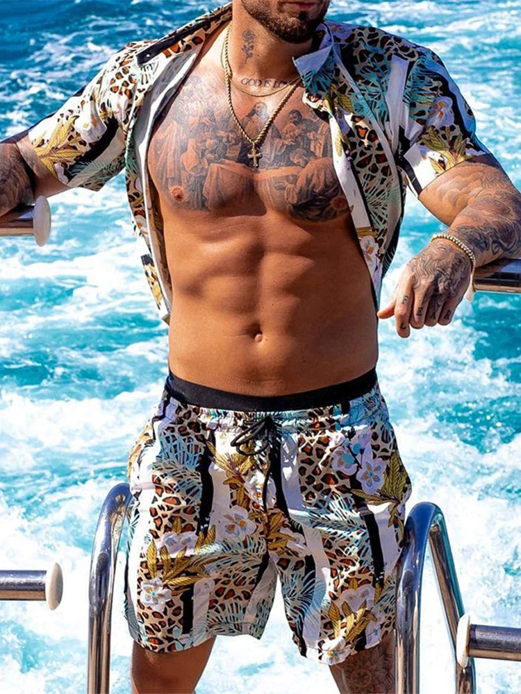 Trendy men two piece Beach set