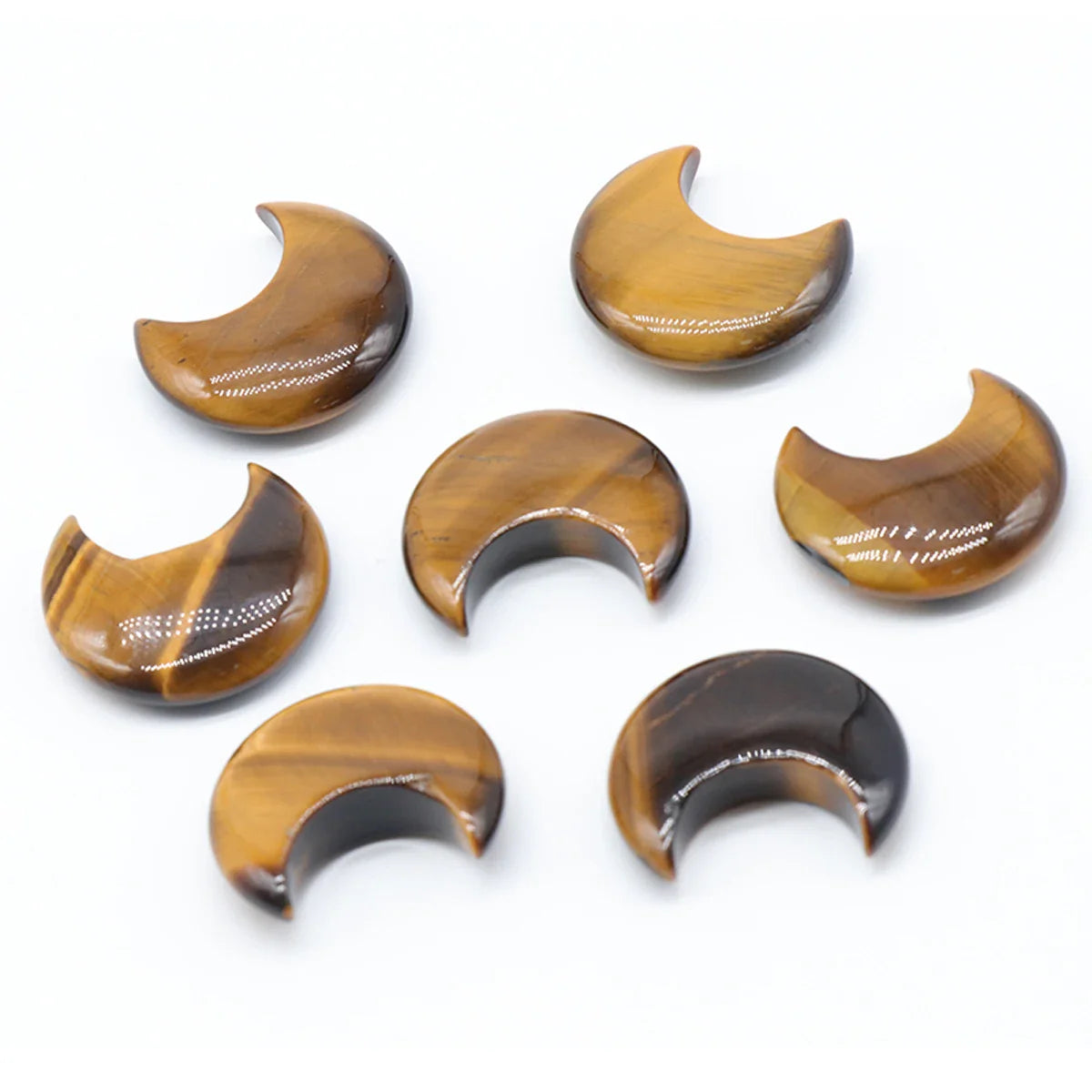 1pc Natural Stone Rose Quartz Amethyst Moon Carving Aura Healing Mineral Gem Home Decoration Ornament Gift