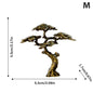 Brass Welcoming Pine Tree Miniature Figurine Copper Faux Tree Decor for Bonsai Tree Statues Miniature Landscape Decorations