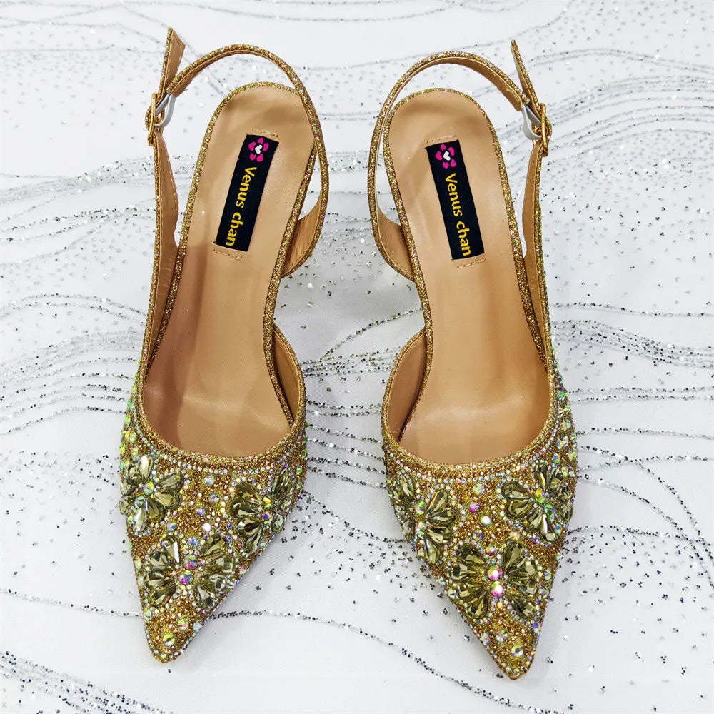 Luxury Handmade Flowers Shoes and Clutch for Women