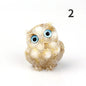 1PCS Crystal Stone Owl Animal Crafts Hand Made Small Figurines DIY Resin Table Decor Home Decor Girls Gifts