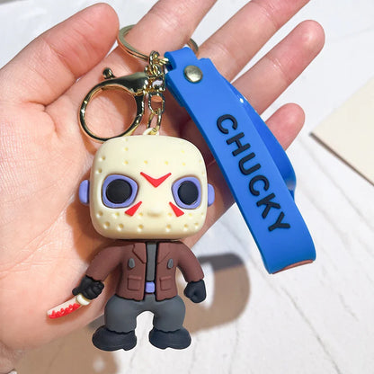 Horror Movie a Nightmare on Elm Street Keychain Cosplay Horror Halloween Party Accessories Gifts Cartoon Pendant Keyrings