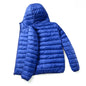 Lightweight Down Cotton Coat Men's Winter Cropped Jacket Stand Collar Hooded Outerwear