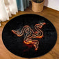 Razer Round Rugs Carpet Game Rome Gamer Gift Door Floor Mat Playroom Upholstery Living Room Bedroom Fashion Gaming Rug Decor