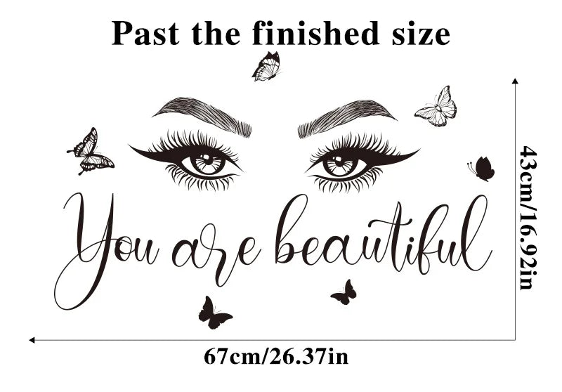 Home Decoration Black Eye Inspirational Wall Decal