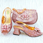 New Arrival African Wedding Shoes and Bag Set HGY1-46