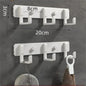 1pc 3 To 7 Hooks Metal Hooks Holder Aluminum Key Coat Clothes Door Holder Rack Hook Wall Mounted Hanger