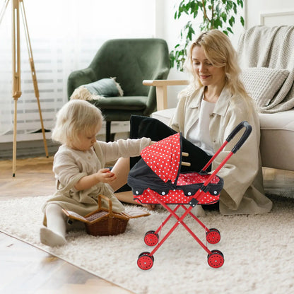 Baby Doll Stroller Toy - Realistic Play Stroller for Kids