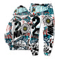 European New Style Letter Hip-hop 3D Digital Printing Fashion Casual Sports Youth Men And Women Hoodie Long Pants 2-Piece Sets