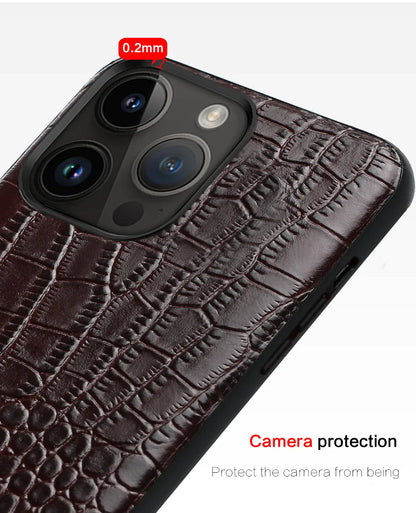 Genuine Leather iPhone Case for Apple iPhone 14 13 12 11 Pro Max Mini X XR XS 6S 7 8 SE 2020 Back Cover