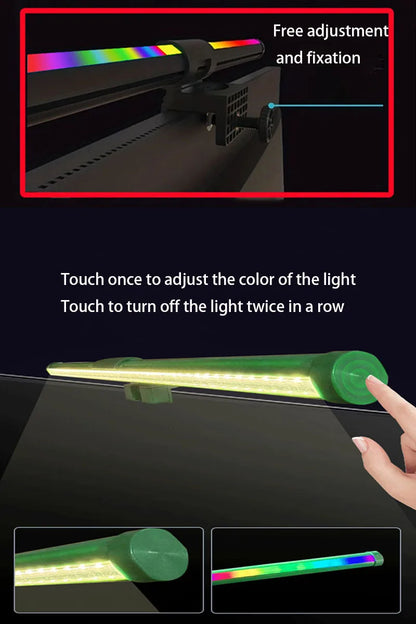 RGB Monitor Light Bar Computer Screen Hanging Lights Atmosphere Table Lamp Reading Night Lights Gaming Monitor Dimming Lights