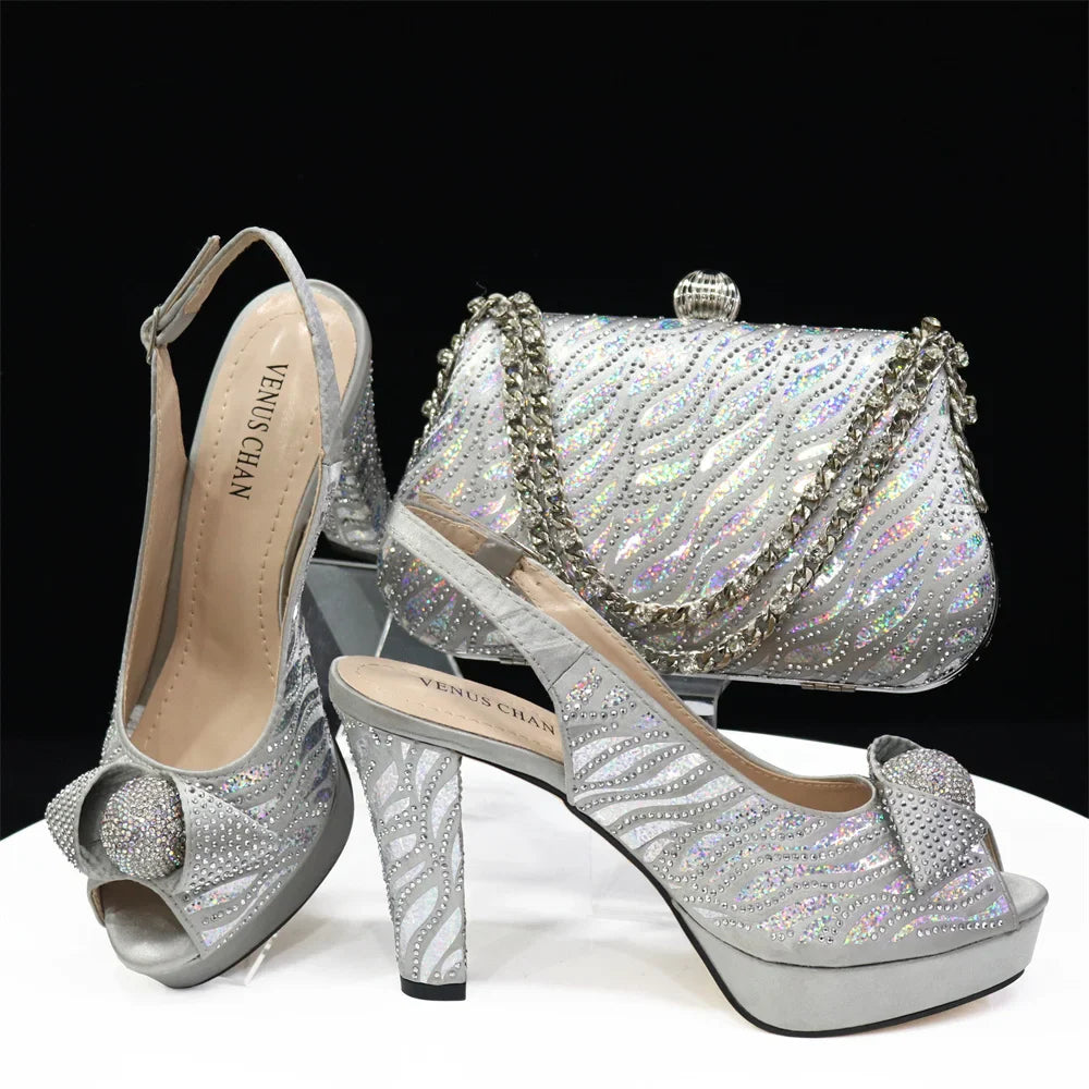 New Arrival Shoes and Matching Bags Set HJK1-58