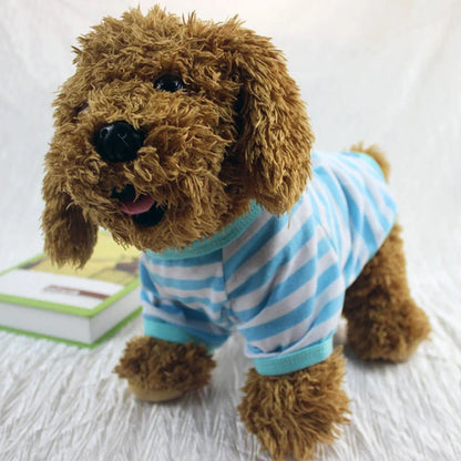 Stripe Spring Dog T-shirt Soft Small Medium Dog Puppy Clothing Shirt Vest Printed Pet Dog Puppy Vest T-shirt Dog Cloth