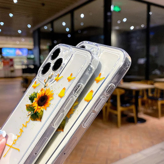 Aesthetic Sunflower Cover Soft Silicone Phone Case Aesthetic Sunflower Cover