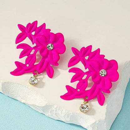 Big Flower Drop Earrings