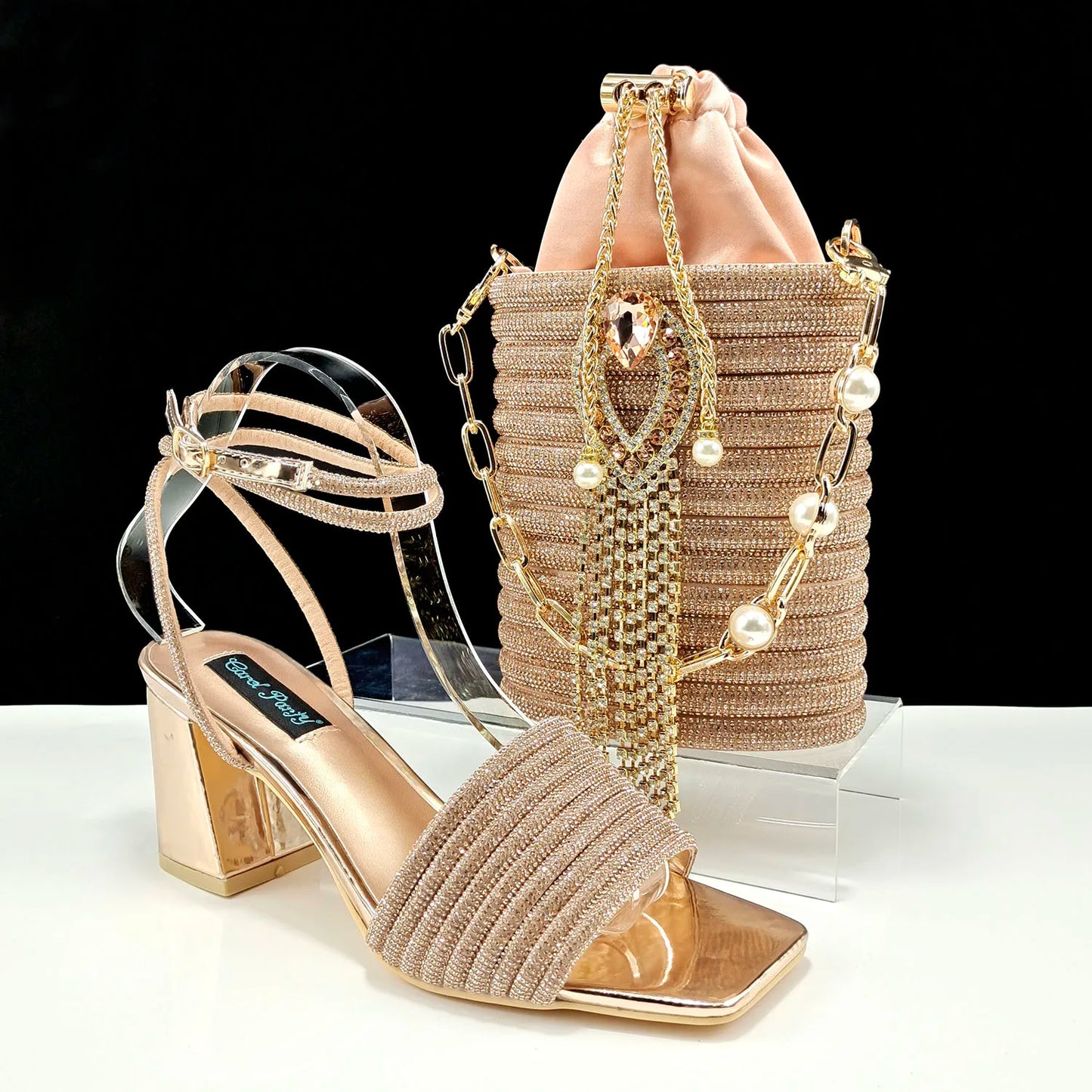 Lastest Italian Design Ladies Shoes with Matching Bag Set  HJJ1-23