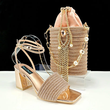 Lastest Italian Design Ladies Shoes with Matching Bag Set  HJJ1-23