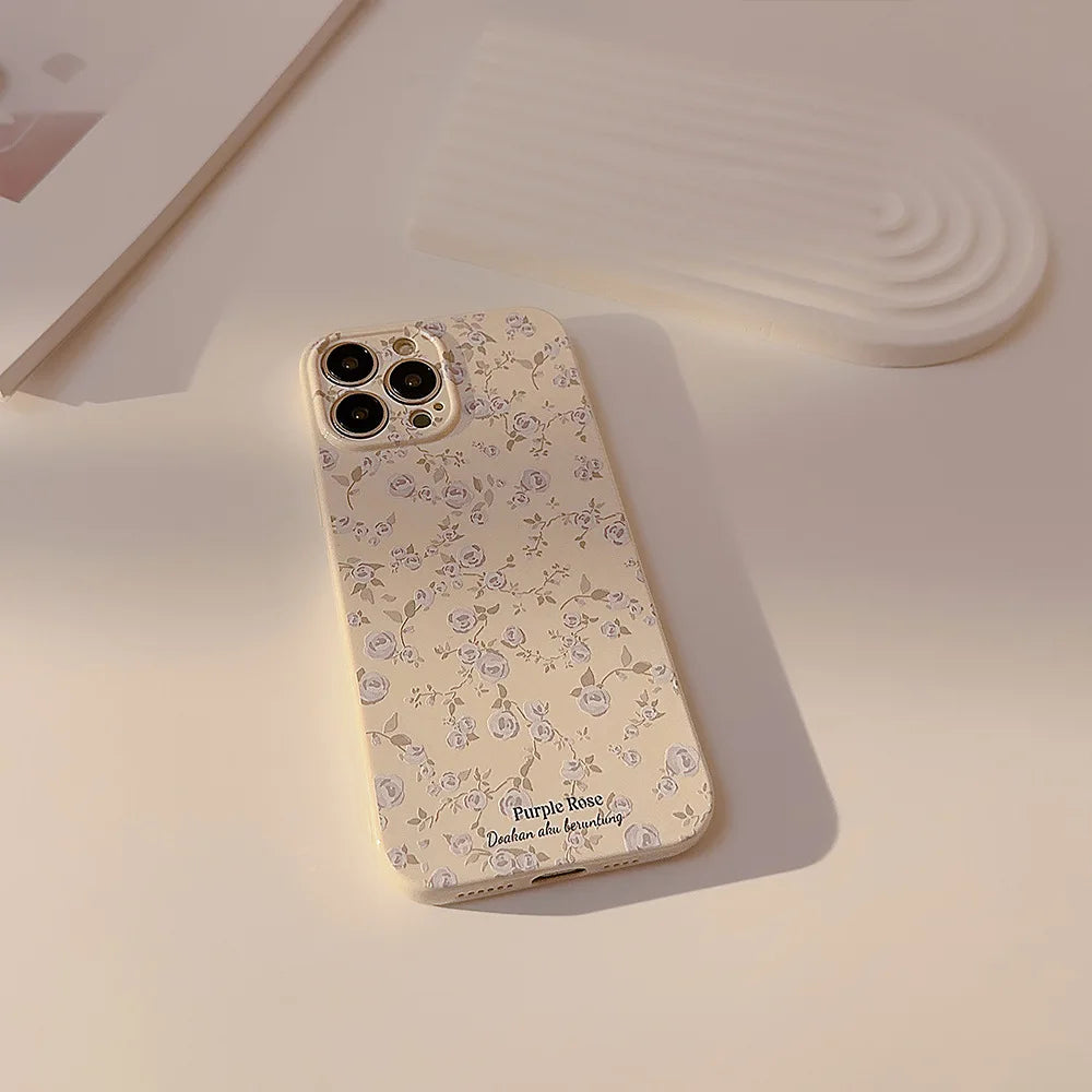 Korean Retro Flowers Phone Case