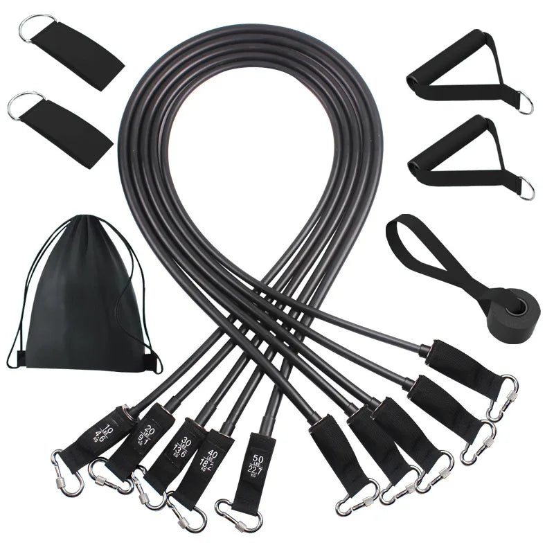 Wrapped Resistance Band Elastic Band Strength Training Rod Set Resistance Fitness Equipment Sports Belt Sports Equipment