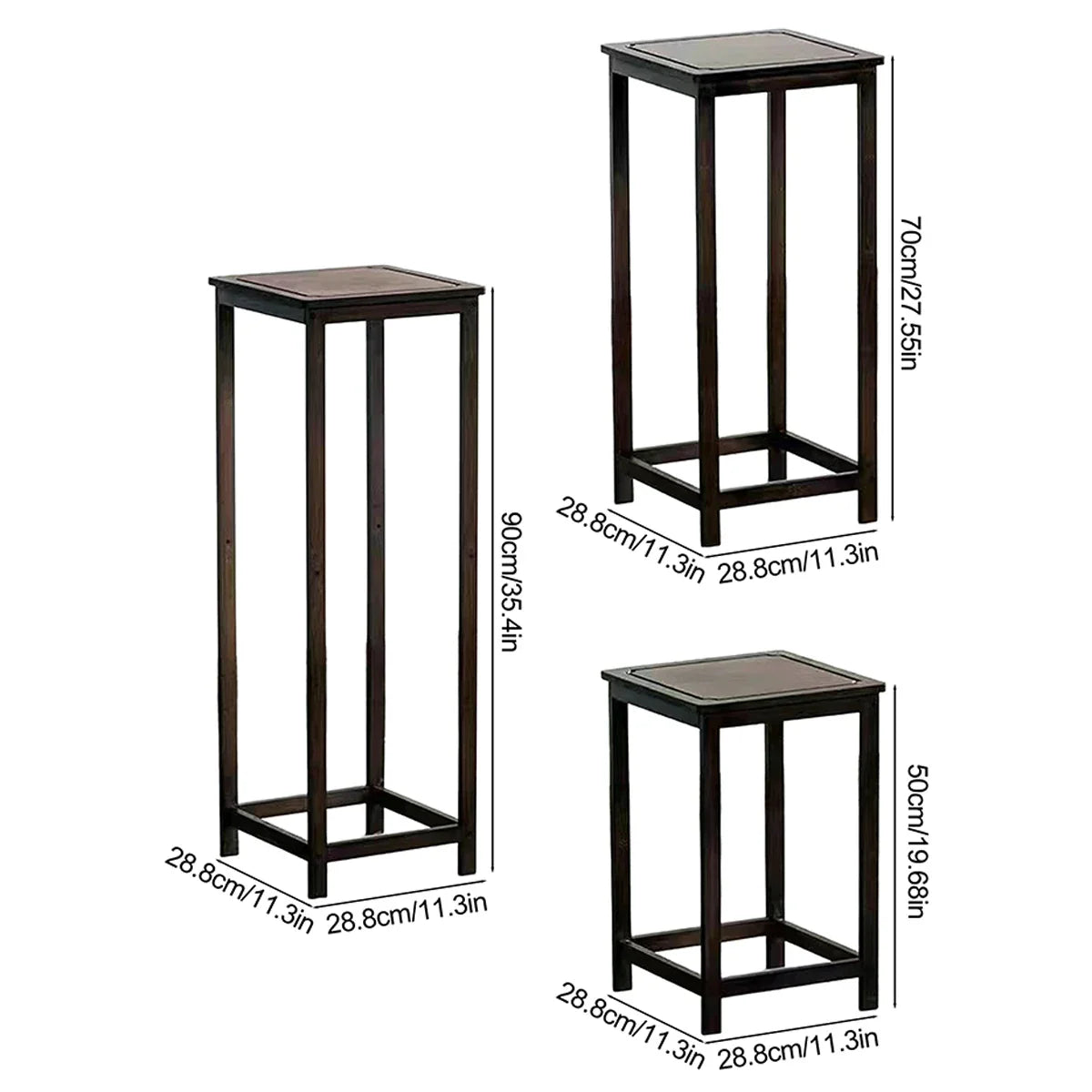 2-Tier Bamboo Plant Stand - Indoor/Outdoor Multi-Plant Holder