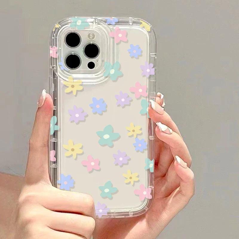 Flower Clear Cover Soft Fundas Phone Case