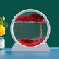 3D Moving Sand Art Picture Round Glass Deep Sea Sandscape Hourglass Quicksand Craft Flowing Painting Office Home Decor Gift