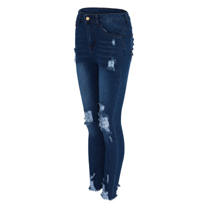 Women's Skinny Ripped Jeans - Slim Denim Pants Women's Jeans