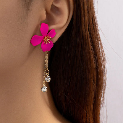 Big Flower Drop Earrings