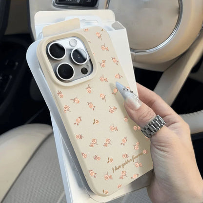 Flower Soft Candy Leather Shockproof Cover Phone Case