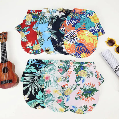 XL-5XL Hawaii Style Cute Spring T-shirts Comfortable Pet Shirt for Medium Large Dog Puppy Pet Clothes Breathable Pet T-shirt