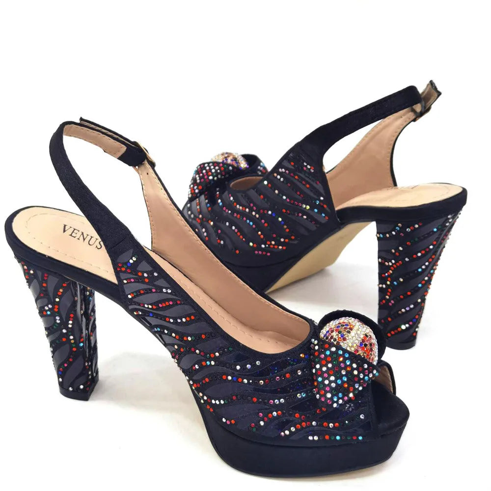 New Fashionable Ladies Shoes Matching Bag Set
